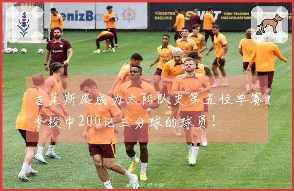 吉莱斯皮成为太阳队史第五位单赛季投中200记三分球的球员！